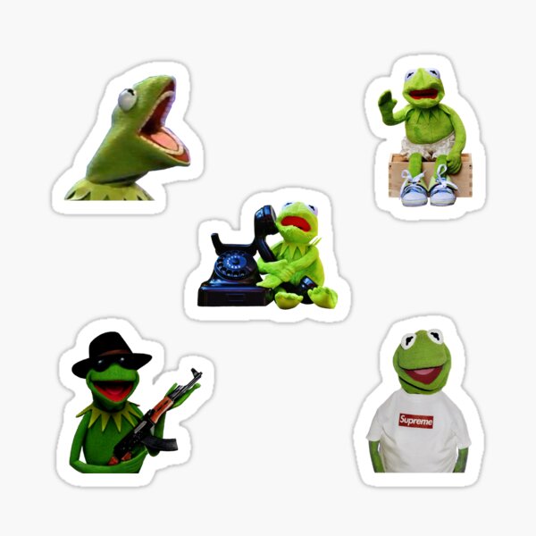 Kermit the 2024 frog supreme sticker