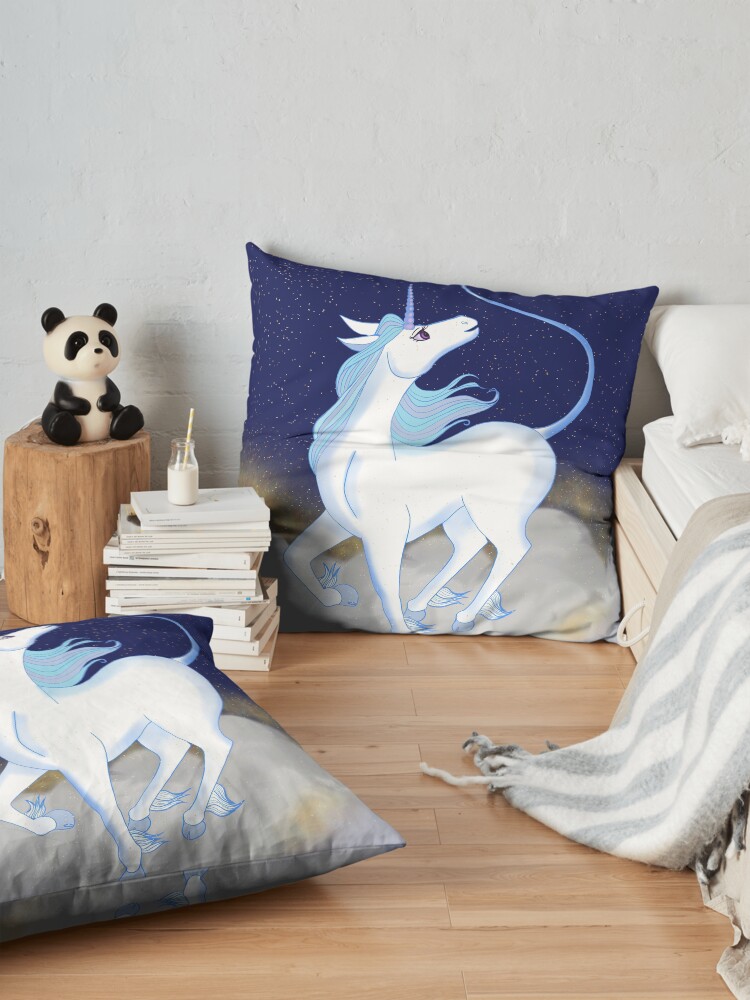 Alternate view of One light, one hope, the last unicorn Floor Pillow
