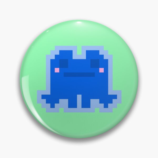 Item preview, Tiny Dark Blue Pensive Pixel Frog designed and sold by rin3d .