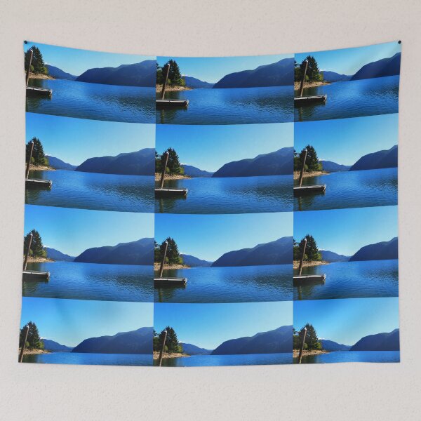 Item preview, Blue lake, mountain and sky at Olympic Park in Seattle designed and sold by naturematters.