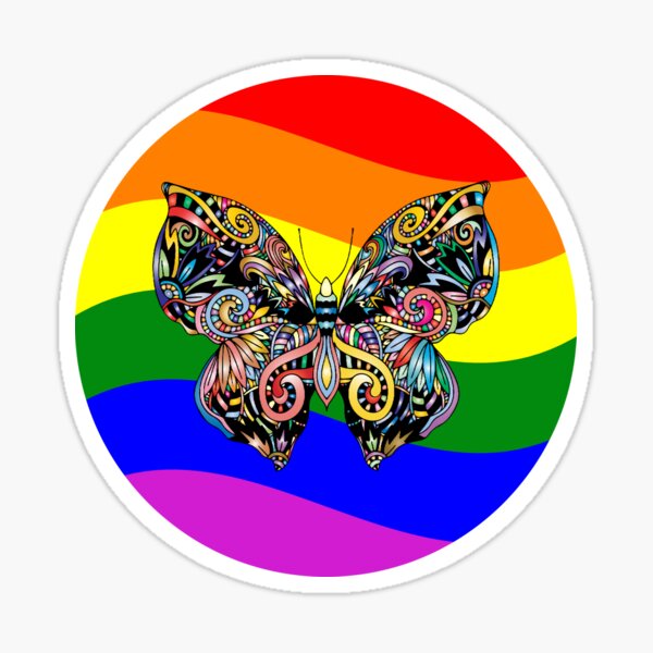 Lgbtq Pride Butterflies Sticker For Sale By Pride Arts Redbubble 6775