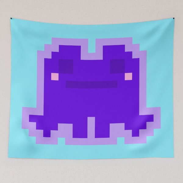 Item preview, Tiny Purple Pensive Pixel Frog designed and sold by rin3d .