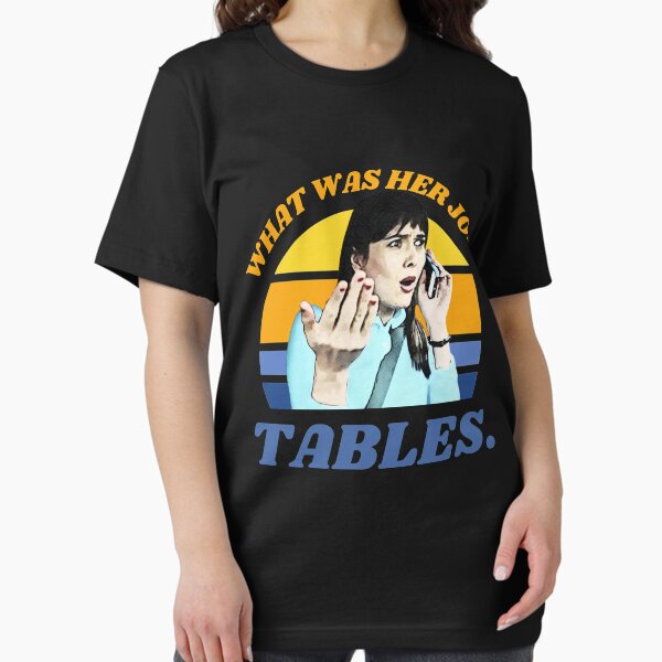 Item preview, I Think You Should Leave Dirty Tables, Her Job is Tables, ITYSL, ithinkyoushouldleave, funny tables sketch, sketch comedy designed and sold by cutequirkystuff.