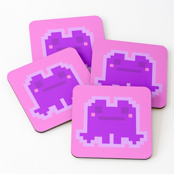 Item preview, Tiny Purplish Pink Pensive Pixel Frog designed and sold by rin3d .