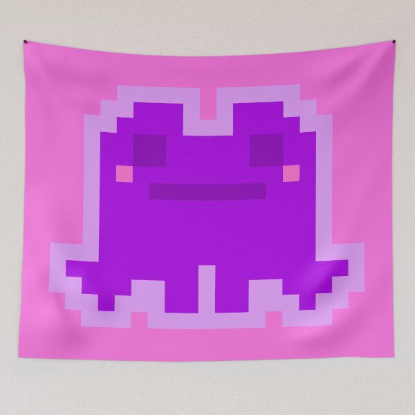 Item preview, Tiny Purplish Pink Pensive Pixel Frog designed and sold by rin3d .