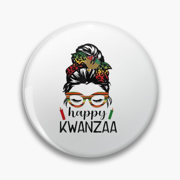 Item preview, Happy Kwanzaa African American Messy Bun Mom designed and sold by Kelly993.