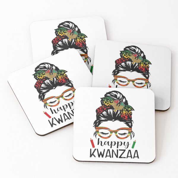 Item preview, Happy Kwanzaa African American Messy Bun Mom designed and sold by Kelly993.