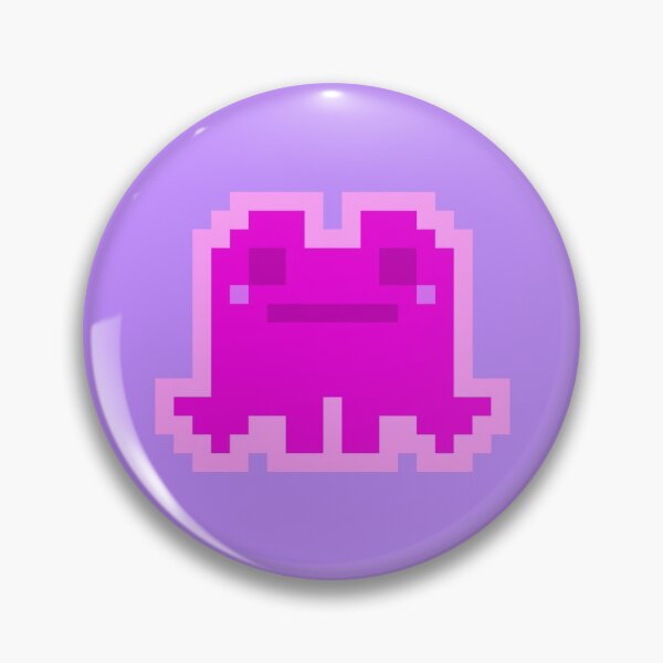Item preview, Tiny Pink Pensive Pixel Frog designed and sold by rin3d .