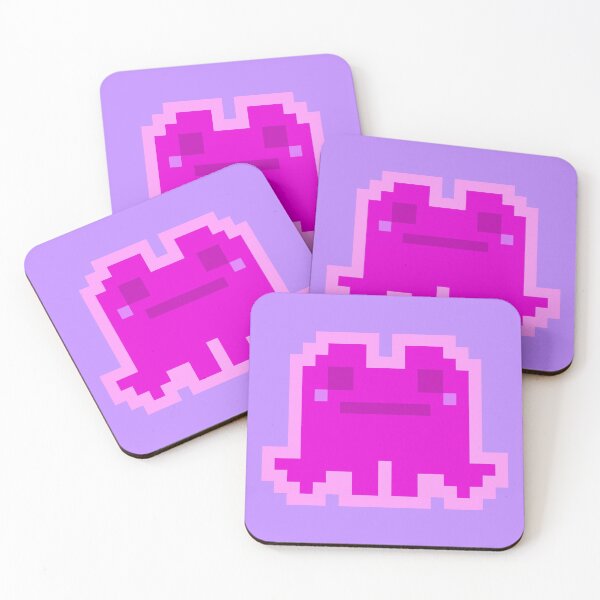 Item preview, Tiny Pink Pensive Pixel Frog designed and sold by rin3d .