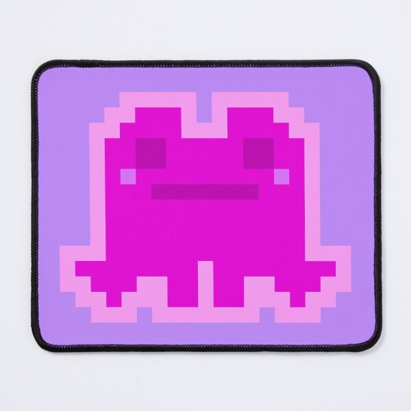 Item preview, Tiny Pink Pensive Pixel Frog designed and sold by rin3d .