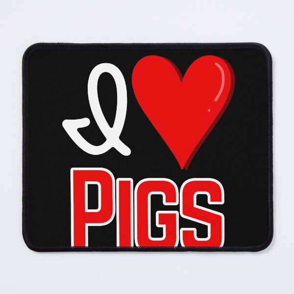 Item preview, I love Pigs, Cute Pig Lover Design designed and sold by Constant Readers.
