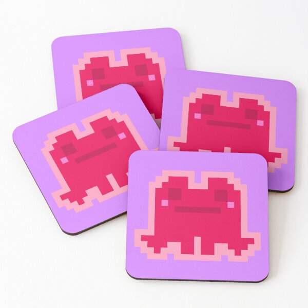 Item preview, Tiny Red Pensive Pixel Frog designed and sold by rin3d .