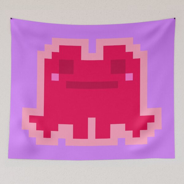 Item preview, Tiny Red Pensive Pixel Frog designed and sold by rin3d .