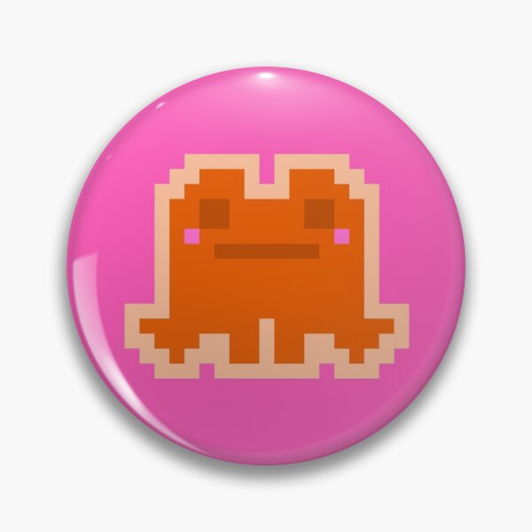 Item preview, Tiny Orange Pensive Pixel Frog designed and sold by rin3d .