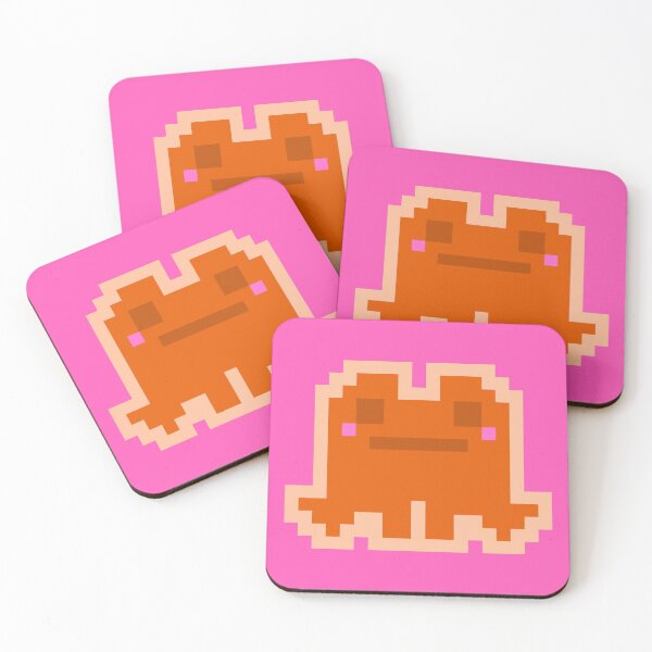 Item preview, Tiny Orange Pensive Pixel Frog designed and sold by rin3d .