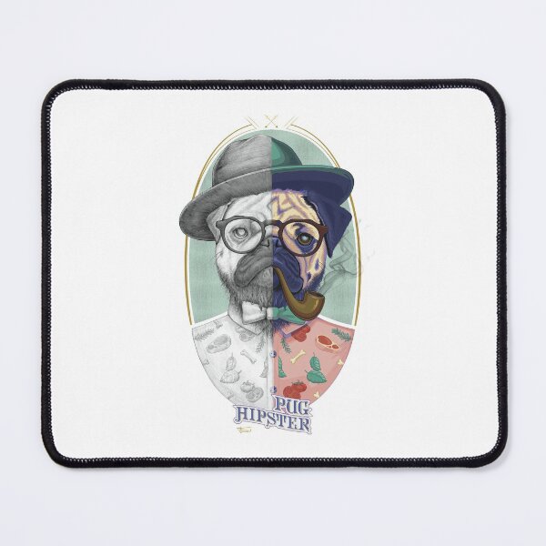 Item preview, Hipster Pug designed and sold by tiendaFdR.