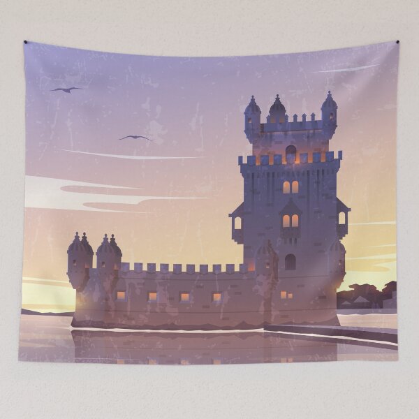 Item preview, Torre De Belem, Portugal - Retro travel minimalist poster designed and sold by GreekTavern1979.