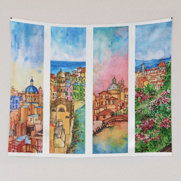 Item preview, Colors of Italy designed and sold by UrbanSageArt.