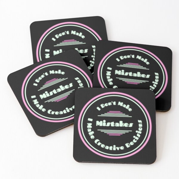 Item preview, Funny I Don't Make Mistakes I Make Creative Decisions Neon Design designed and sold by Paula Helit.