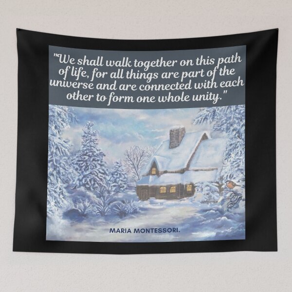 Item preview, We shall walk together on this path, Montessori quote, Quotes By Famous People designed and sold by TeyMank.