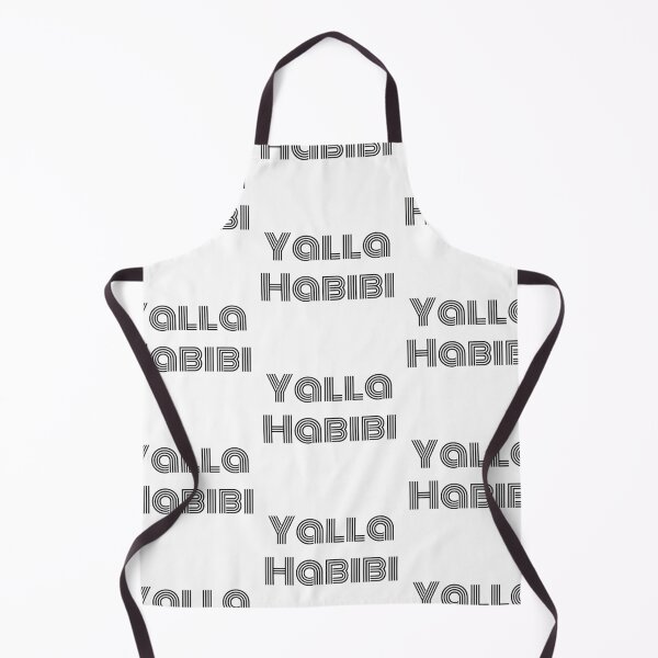 Aperçu de l'œuvre Citation arabe de Yalla Habibi | Citation arabe disant arabe | Cadeau d'amour arabe - Noir créée et vendue par CuddleStore.