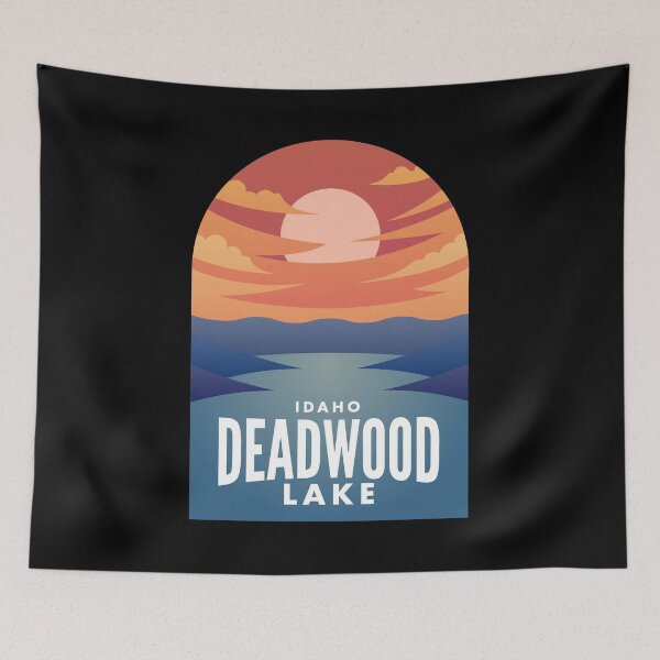 Aperçu de l'œuvre Deadwood Lake Lake ID Retro Sunset créée et vendue par HalpinDesign.