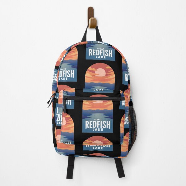 Aperçu de l'œuvre Redfish Lake Lake ID Retro Sunset créée et vendue par HalpinDesign.