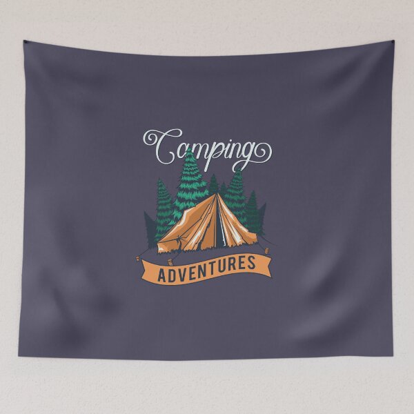Item preview, camping adventures designed and sold by wineDsign.
