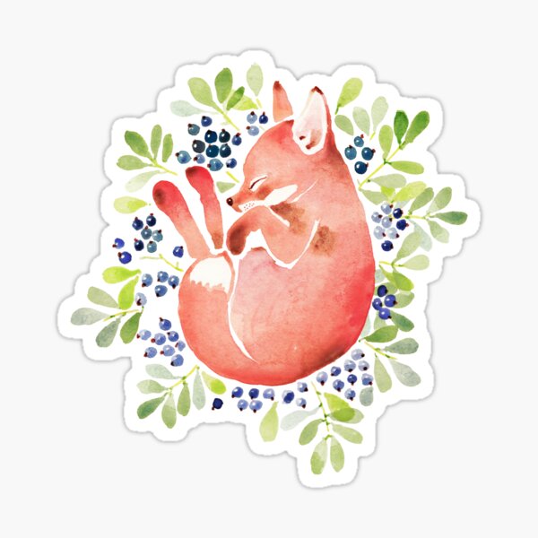 Artikel-Vorschau von Schlaffuchs und blaue Beeren, designt und verkauft von jjsgarden.