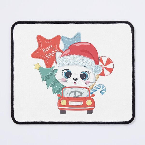 Item preview, Merry Christmas Cute Cat Driving A Car designed and sold by PoeticDesign.