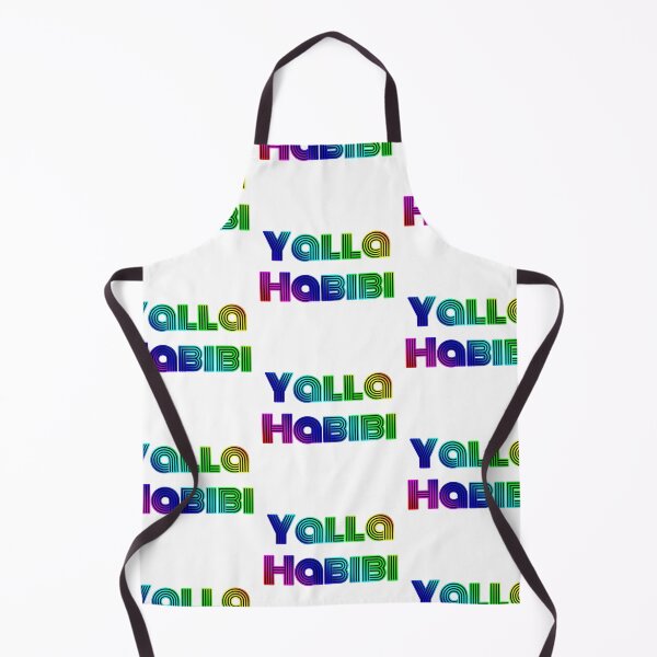 Aperçu de l'œuvre Citation arabe de Yalla Habibi | Citation arabe disant arabe | Cadeau d'amour arabe - ARC-EN-CIEL 1 créée et vendue par CuddleStore.