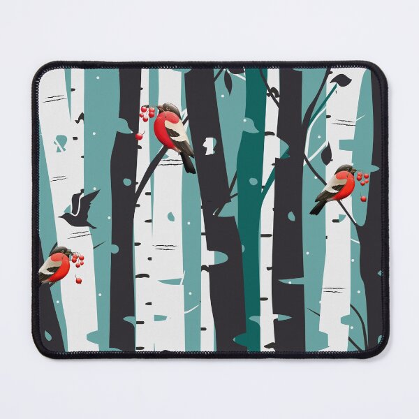 Item preview, The Birches- With Red Robbins and Cherries designed and sold by Mary Maple.