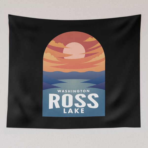 Item preview, Ross Lake WA Retro Sunset designed and sold by HalpinDesign.