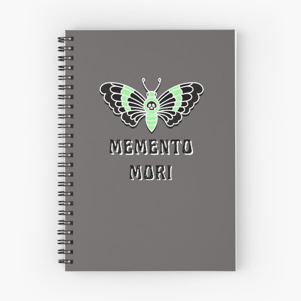 Item preview, Memento Mori Stoicism Latin "Remember You Must Die" Mint Butterfly Skull  designed and sold by LGbubble.