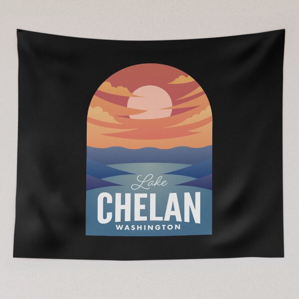 Item preview, Lake Chelan WA Retro Sunset designed and sold by HalpinDesign.