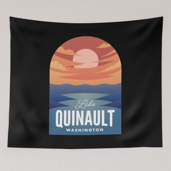 Item preview, Lake Quinault WA Retro Sunset designed and sold by HalpinDesign.