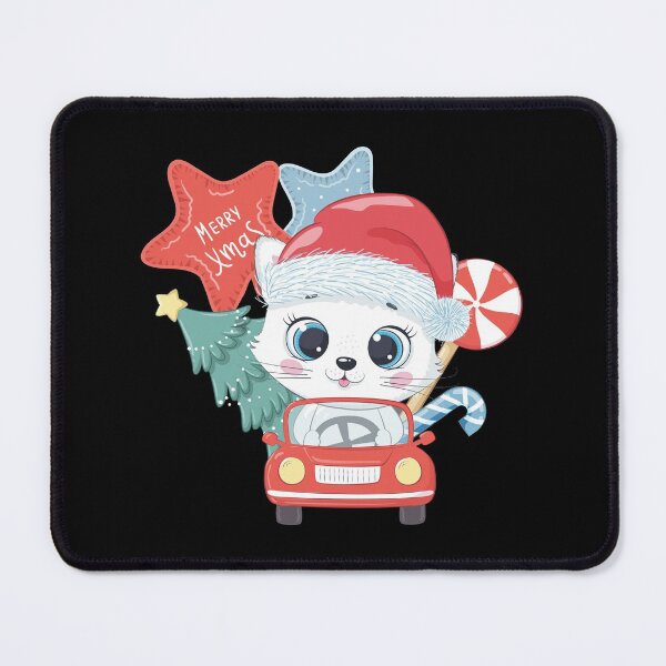 Item preview, Merry Christmas Cute Cat Driving A Car (Alternative Design) designed and sold by PoeticDesign.