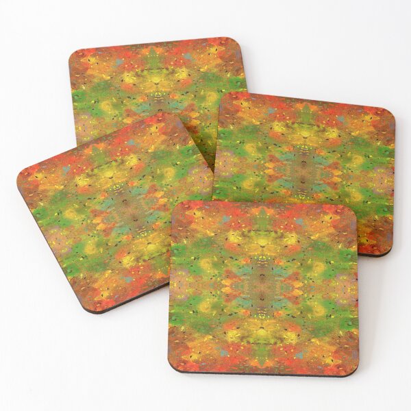 Item preview, Colorful Abstract Oil Painting in Red and Green Tones designed and sold by funpix-shop.