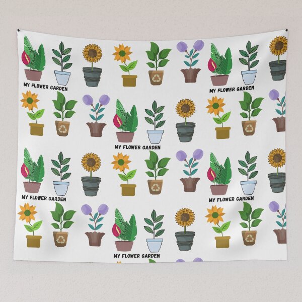Item preview, Scrummy Vintage Botanical Potted Flowers designed and sold by Hinny8.