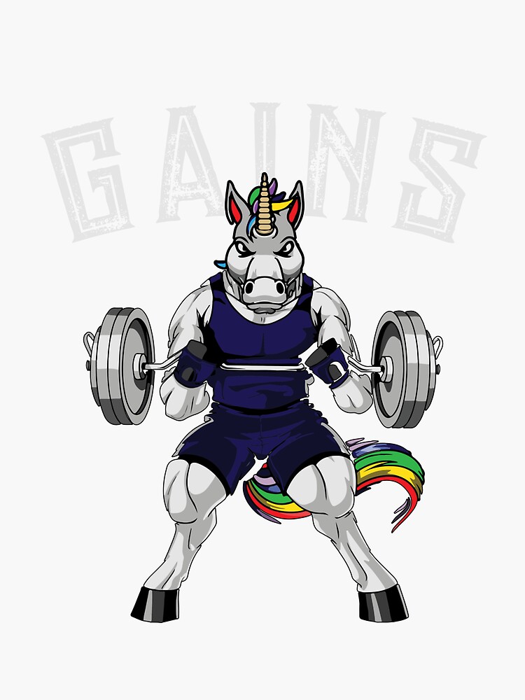 Unicorn Fitness Sticker Unicorn Gym Workout Decals Bodybuilding Sticker  Weightlifting Bodybuilder Sticker Fitness Lover Gifts 