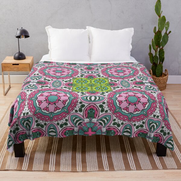 Item preview, Vintage Oriental Rugs With Green and Purple Patterns designed and sold by Hinny8.
