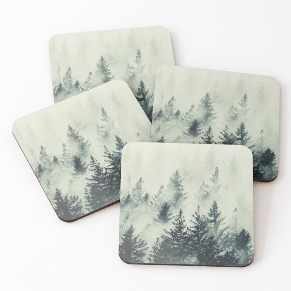 Item preview, Green Mountain Foggy Forest Wanderlust designed and sold by artcascadia.