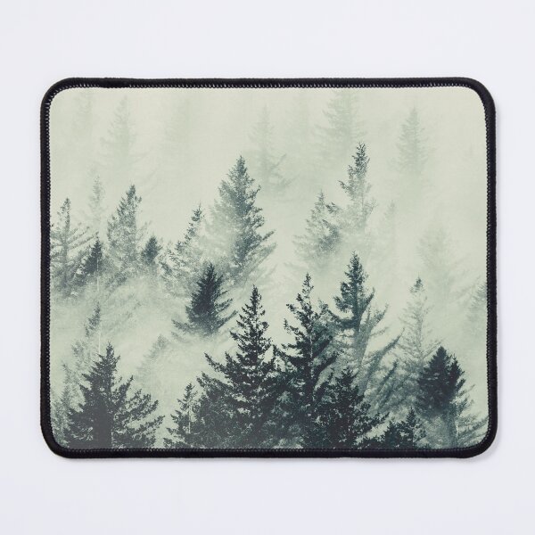 Item preview, Green Mountain Foggy Forest Wanderlust designed and sold by artcascadia.