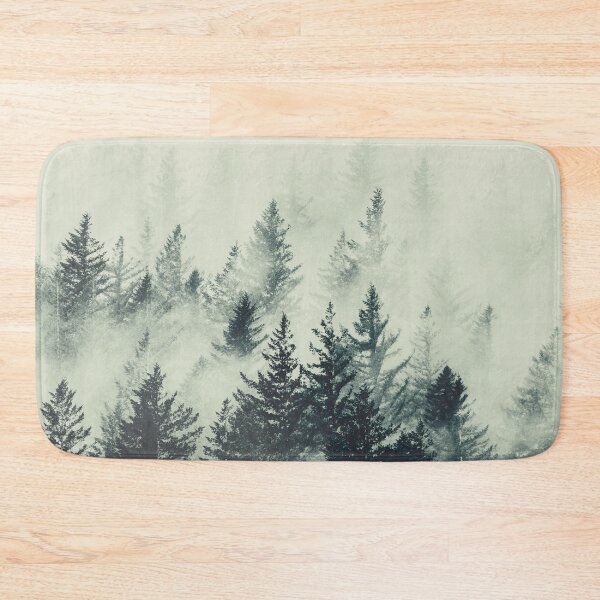 Item preview, Green Mountain Foggy Forest Wanderlust designed and sold by artcascadia.