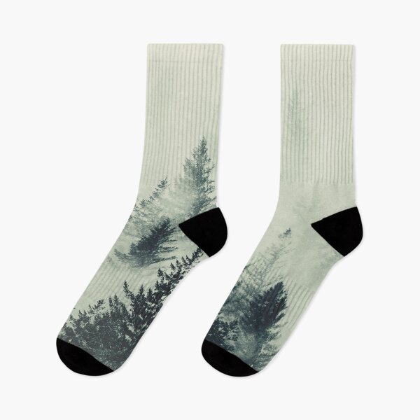 Item preview, Green Mountain Foggy Forest Wanderlust designed and sold by artcascadia.