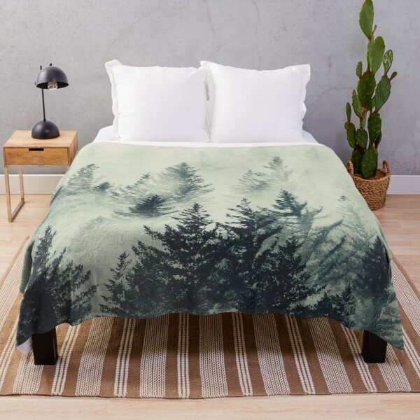 Item preview, Green Mountain Foggy Forest Wanderlust designed and sold by artcascadia.