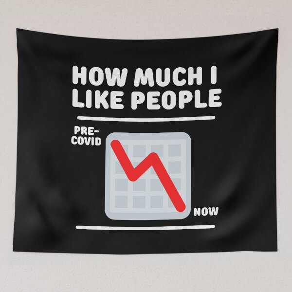 Item preview, How Much I Like People Pre - COVID vs Now designed and sold by Cardinal Designs.