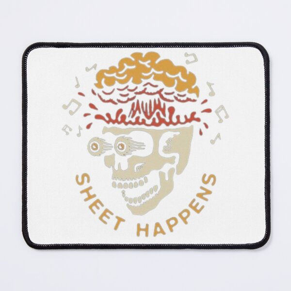Item preview, sheet happens funny meme skull designed and sold by BARAKAT DZIGN.