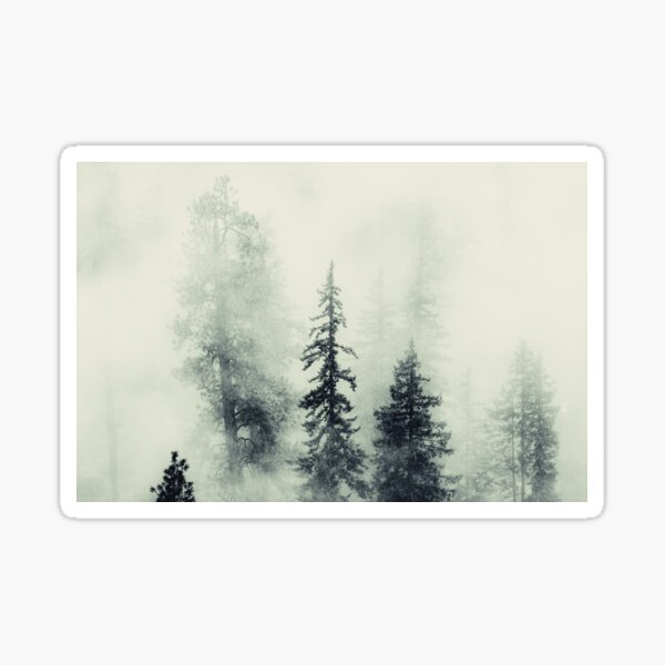 Item preview, Misty Green Mountain Foggy Forest Wanderlust designed and sold by artcascadia.