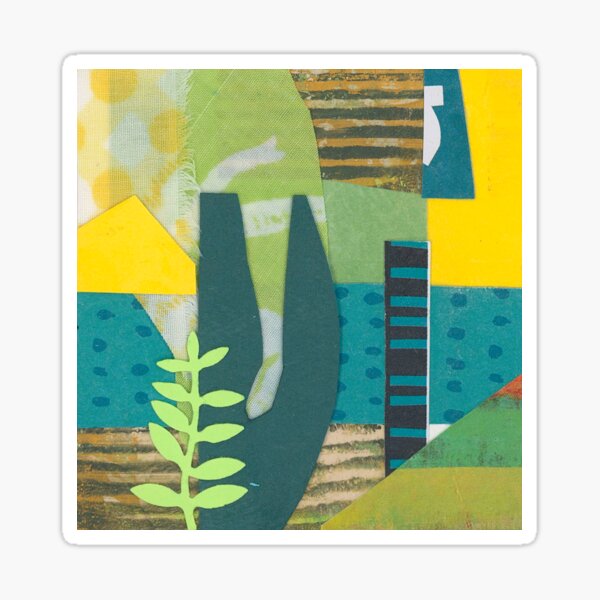 Item preview, Abstract Collage Art designed and sold by owlcatcollage.